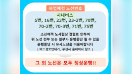부천 시내버스 일부 노선 파업…205대 운행 중단
