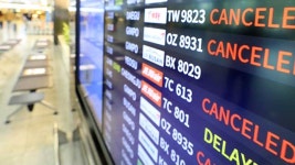제주공항, 눈에 강한 바람까지…항공기 65편 결항