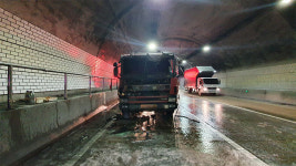 성남 중원터널서 25톤 화물차에 불