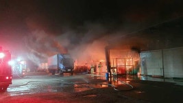 충남 천안서 공장 화재…건물 1개동 전소