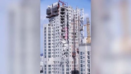 광주 화정 아이파크 동쪽 외벽 224mm 기울어…“안전 범위 내 변화”