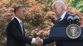 바이든, ‘조지아주 투자’ 현대차 정의선 회장 단독 면담