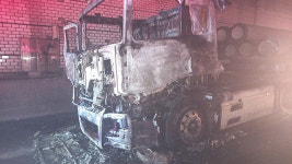 인천 청라지하차도 트레일러 화재…터널 진입 통제