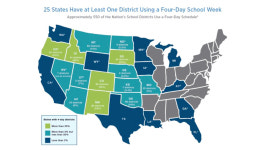 교사 인력 충원 위해 美 25개주 1천600개 학교, ‘주 5일제’→‘주4일제 수업’으로 전환