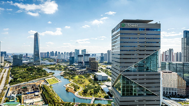 Không gian xanh mát và hiện đại tại Central Park, Songdo.