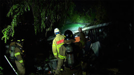 이기대공원 섶자리 인근 야산에 불…가건물 등 태워