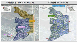 용인 풍덕·동천동 5㎢ 수계 전환…시 “가정 혼탁수 유입 우려”