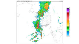 충북 진천에 시간당 70mm 이상 집중호우, 침수 주의