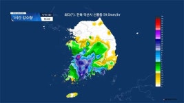 전북 익산에 시간당 60mm 이상 집중호우, 침수 주의