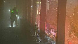 서울 강남구 모델하우스 불…25명 대피