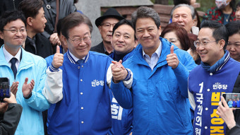 [총선] 이재명, ‘공천 배제’ 임종석과 동반 유세…한강벨트 공략
