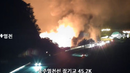 대구 군위군 효령면 비닐하우스형 창고에서 불…1시간 만에 완진
