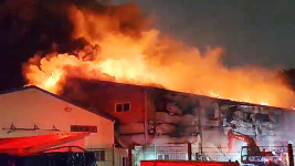 광주 진곡산단 정수기 제조공장서 화재…연기 다량 발생