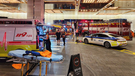 제주 최고층 드림타워 사우나 화재…현장 합동 감식