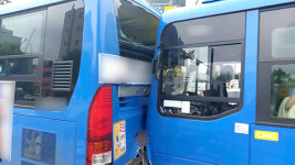 서울 동대문서 시내버스 2대 추돌…5명 병원 이송