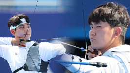 남자 양궁 이우석 개인전 16강 합류, 김제덕은 비로 연기