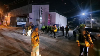 광명 신안산선 공사 현장 ‘붕괴 위험’…도로 통제 계속