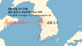 충남 당진시에서 규모 2.3 지진