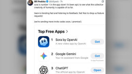 오픈AI 동영상 생성·공유 앱 ‘소라’, 애플 앱스토어 1위