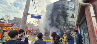 광주 월산동 도심 상가 화재…인명 피해 없어