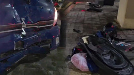 대전 도심 네거리서 화물차-오토바이 충돌…1명 중상