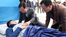 ‘이원택 재감찰 요구’ 안호영, 단식 중 건강악화로 병원 이송
