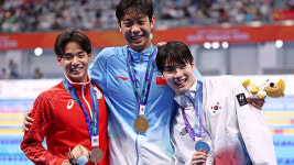 한국 수영, 혼성 혼계영 400m 동메달 획득