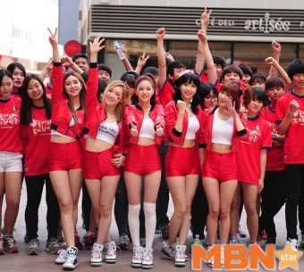 피에스타, `대한민국 축구 대표팀을 응원해요~` [MBN포토]