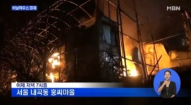 내곡동 비닐하우서 큰 불…시뻘건 불길 치솟아