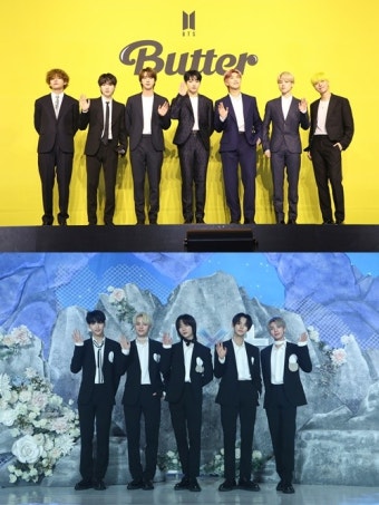 방탄소년단∙투모로우바이투게더, 美 빌보드 메인 차트서 맹위