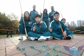 '오징어게임' 츄리닝 입고 나타난 프로당구 선수들…