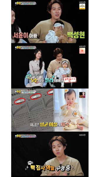 ‘슈돌’ 백성현 출연, 14개월 언어천재 딸 서윤 등장