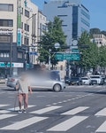 횡단보도 천사…도로 한복판에 갇힌 노인 구했다