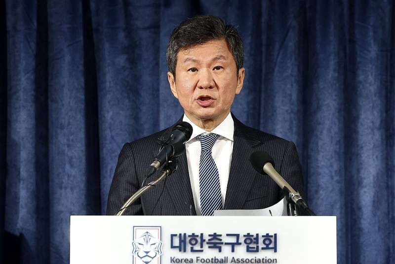 정몽규, 4선 연임 목표로 선거에 의지 다져 간담회서 입장 공개