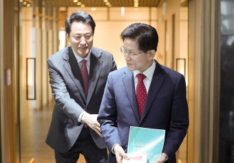 김문수, 오세훈 만나…