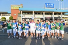 유니폼에 농구공까지! 원주, 동부 홍보에 앞장