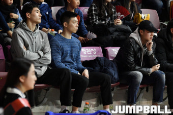 [JB포토] 상무 문성곤, 이재도, 전성현 '프로 무대서 얼른 뛰고 싶다'