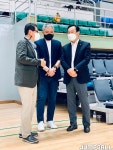 통영시의 농구 사랑, 천영기 시장 연습경기 현장 방문
