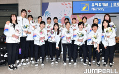 [JB화보]  2022 항저우 아시안게임, 한국 여자농구 국가대표 입국