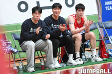 [JB포토] KBL D리그, 환호하는 SK 김수환과 이경도, 박민우