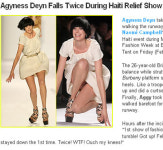 두 번이나 ‘꽈당’ 유명 톱모델, 노출 논란에 휩싸여