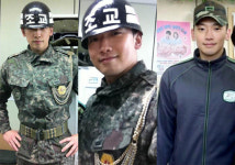 비, 조교모자-생활복 착용 모습 군기 바짝!