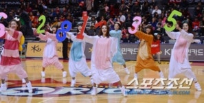 [포토] 고양 치어리더들 숫자 놀이 같이 해요