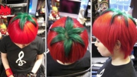 군침도는 토마토 헤어스타일 공개