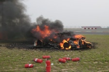 슈퍼6000 스톡카 주행중 화재로 전소