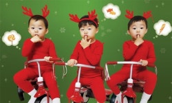 송일국 삼둥이 달력…12월엔 빨간 내복의 루돌프 변신 넘겨보는 재미 쏠쏠