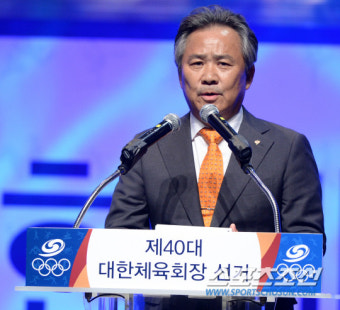 [포토] 제40대 대한체육회장 선거, 이기흥 후보 소견발표
