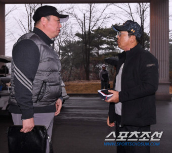[포토] 차명석 단장-양상문 감독, 전현직 쌍둥이 단장의 만남