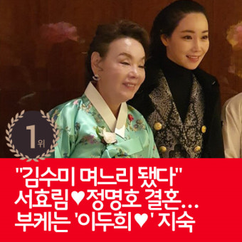 [카드뉴스] 지난주 핫이슈, 김수미 며느리 된 서효림