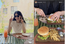 한예슬 ♥10살 연하 남친과 햄버거 데이트..음료까지 일심동체